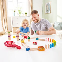 Jucarie din lemn - Marble Run Crazy Rollers (50 piese) - Img 5