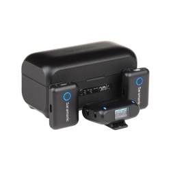 Kit microfon wireless Saramonic Blink500B2+ 2TX+RX2.4 GHz, display OLED, carcasa incarcare, 1250mAh - Img 2