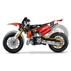 LEGO TECHNIC MOTOCICLETA DUCATI DESMO 450 MX VERSIUNEA DE UZINA 42238 - Img 11