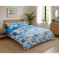 Lenjerie kingsize, bumbac,132 TC, Ciel - Img 2