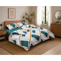 Lenjerie kingsize, bumbac,132 TC, Noris - Img 3