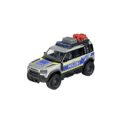 MAJORETTE MASINA METALICA DE POLITIE LAND ROVER DEFENDER SCARA 1 LA 43 - Img 2