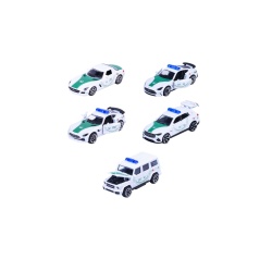 MAJORETTE SET 5 MASINUTE DE POLITIE DUBAI METALICE MERCEDES AMG 7.5CM - Img 2