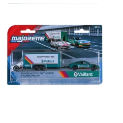 MAJORETTE TRANSPORTER SET REMORCA DE CURSE DELUXE PORSCHE TAYCAN TURBO S SI MASINUTA PORSCHE 934