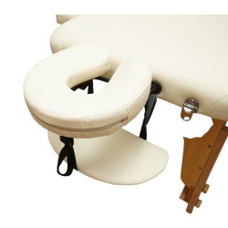 Masa de masaj pliabila, 3 zone, cadru lemn, spuma 5cm, inaltime 55-76cm, piele ecologica, dimensiuni 60x213cm, culoare Crem - Img 9