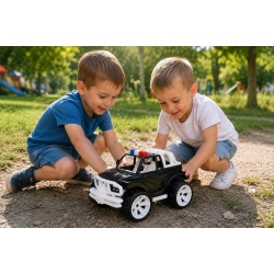 MASINA JEEP OFF ROADER NEGRU ALB 39CM - Img 4