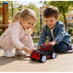 MASINA JEEP OFF ROADER NEGRU ROSU 32CM - Img 4