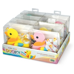 Mini geanta Ducky din silicon, cu fermoar si curea de umar reglabila - 15 x 17 x 2.5 cm (8 buc/display) - Img 1