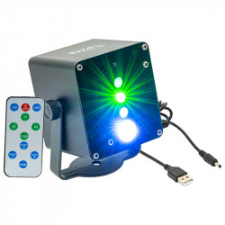 MINI LASER 160MW + EFECT LED RGB 3W - Img 1