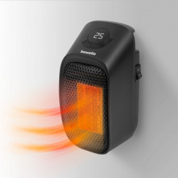 Mini radiator - 400W - display LED - 230V - negru - Bewello - Img 1