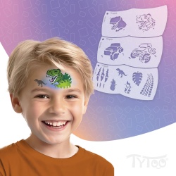 Model Mozaic Face Painter - dinozaur - SUV - 3 piese / pachet Tytoo - Img 2