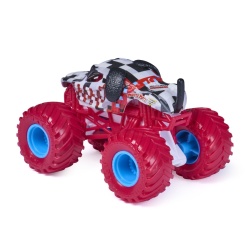 MONSTER JAM PIXEL PUNKS MASINUTA METALICA MONSTER MUTT DALMATIAN SCARA 1 LA 64 - Img 3