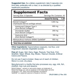 Nature's Lab Hyaluronic Acid With Biocell Collagen And Msm, Formula Pentru Sustinerea Pielii Si Confortul Articular, 120 Cps - Img 3