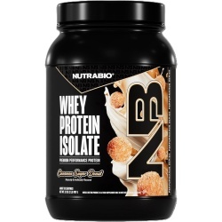 Nutrabio Whey Protein Isolate Cinnamon Sugar Donut, Izolat De Proteina Din Zer Cu Aroma De Gogosi Cu Scortisoara Si Zahar, 907g