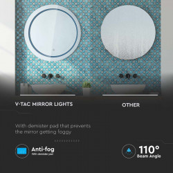 Oglinda iluminata led 25w 3 in 1 ip44 anti aburire - Img 5