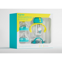 Pachet 3 in 1 cana 260 ml, blue, U-Grow - Img 6