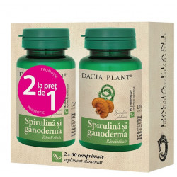 PACHET SPIRULINA SI GANODERMA 60cpr 1+1 (cadou) DACIA PLANT