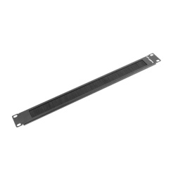Panou cu perii 19" 1U negru AK-1101-B