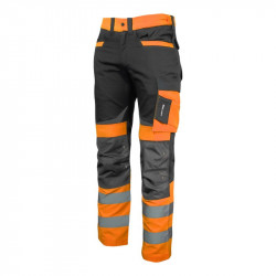 PANTALON REFLECTORIZANT SLIM-FIT / PORTOCALIU - S