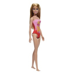PAPUSA BARBIE BLONDA CU COSTUM DE BAIE ROZ LA PISCINA - Img 3