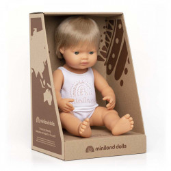 Papusa educativa 38 cm Baiat caucazian blond inchis - Img 2