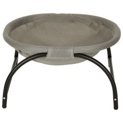 Pat de tip hamac pentru caini si pisici, cadru metalic negru si panza gri, dimensiune 45 x 42 x 23 cm - Img 6