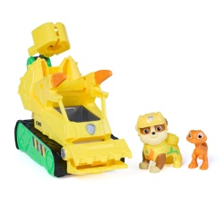 PATRULA CATELUSILOR FILMUL CU DINOZAURI SET DINO VEHICUL BULDOZER CU FIGURINA RUBBLE SI ACCESORII 15CM - Img 3