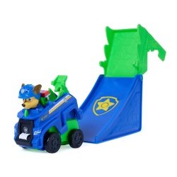 PATRULA CATELUSILOR FILMUL CU DINOZAURI SET VEHICUL CU RAMPA SI FIGURINA CHASE - Img 7