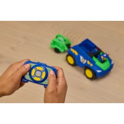 PATRULA CATELUSILOR FILMUL CU DINOZAURI SET VEHICUL DINO RC CU TELECOMANDA FIGURINA CHASE SI ACCESORII - Img 7