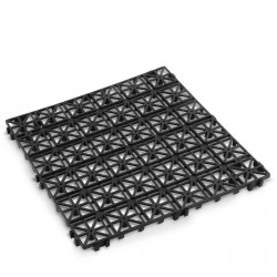 Paviment pentru gradină - plastic - negru - 29 x 29 x 1,5 cm - 4 buc/pachet - Img 1