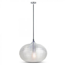 Pendul tavan 35cm sticla trasnparenta - diamond