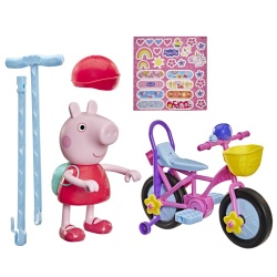 PEPPA PIG SET GATA DE PEDALAT PAPUSA PEPPA CU BICICLETA SI ACCESORII - Img 3