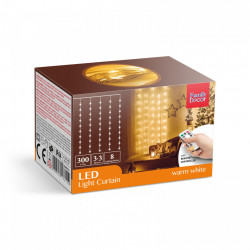 Perdea luminoasă - 300 micro LEDuri - alb rece - 3 x 3 m - 230V - cu telecomandă - Img 4