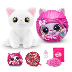 Pets Alive - Jucarie de plus interactiva pisica cu accesorii supriza, Smitten Kittens - Img 3