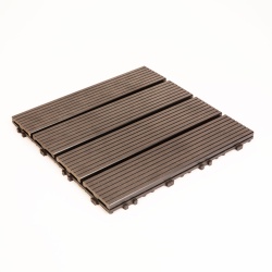 Plăci paviment 4 lamele - 30 x 30 cm - negru - 11 buc/pachet - Img 1