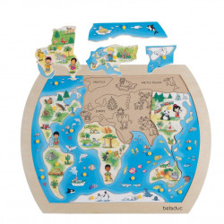 Puzzle din lemn O lume intreaga Beleduc - Img 1