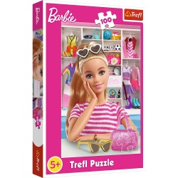 PUZZLE TREFL 100 BARBIE SA O CUNOASTEM PE BARBIE - Img 1