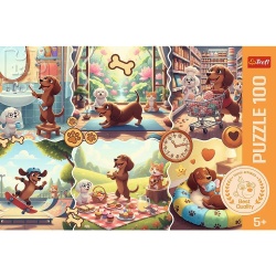 PUZZLE TREFL 100 O ZI LUNGA A UNUI TECKEL - Img 3