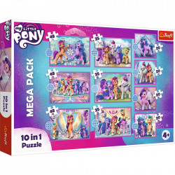 PUZZLE TREFL 10IN1 MY LITTLE PONY - PONEII STRALUCITORI - Img 1