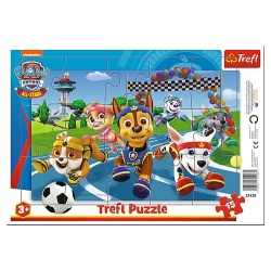 PUZZLE TREFL 15 CU CADRU PATRULA CATELUSILOR CAINI DE AJUTOR