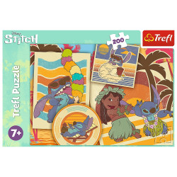 PUZZLE TREFL 200 STITCH LA PLAJA CU LILO SI STITCH - Img 3