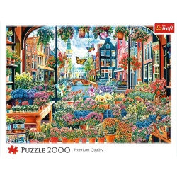 PUZZLE TREFL 2000 MAGAZIN DE FLORI IN AMSTERDAM - Img 3