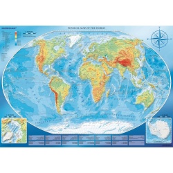 PUZZLE TREFL 4000 HARTA FIZICA A LUMII - Img 2