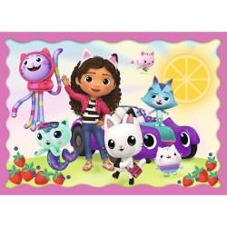PUZZLE TREFL 4IN1 GABBYS DOLLHOUSE AVENTURILE LUI GABBY - Img 5