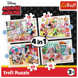 Puzzle Trefl 4in1 Minnie Mouse Si Prietenii Ei - Img 6