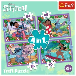 PUZZLE TREFL 4IN1 STITCH ZIUA FERMECATA - Img 6