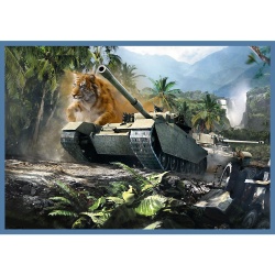 PUZZLE TREFL 4X250 WORLD OF TANKS BATALIE GROZAVA CU TANCURI - Img 4