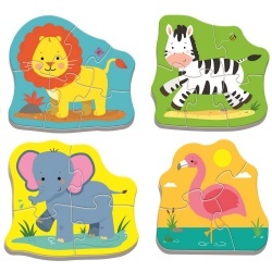 PUZZLE TREFL BABY CLASIC ANIMALE SAFARI 8 PIESE - Img 2