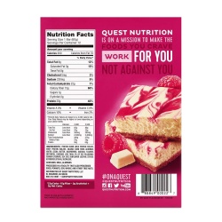 Quest Protein Bar, Baton Proteic, Cu Aroma De Ciocolata Alba Si Zmeura, 60g - Img 11
