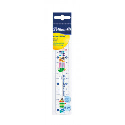 Rigla plastic 15 cm, combino